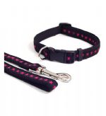 Rosewood Black/Hot Pink Collar & Leads